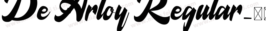 De Arloy Regular字体转换